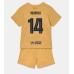 Billige Barcelona Memphis Depay #14 Bortetrøye Barn 2022-23 Kortermet (+ korte bukser)